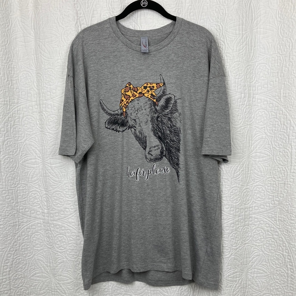 Cotton Heritage Women’s Heifer Please Graphic T-shirt sz XL - Picture 2 of 9